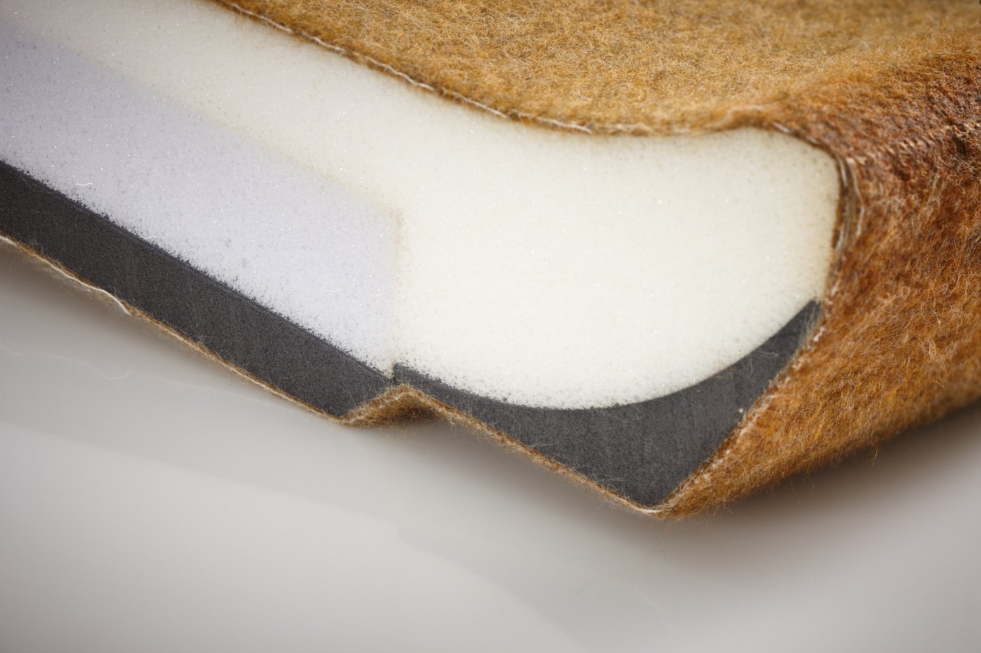 [Translate to Chinese:] Aircraft seat cushion with BWF FireGuard Fireblocker in cross-section