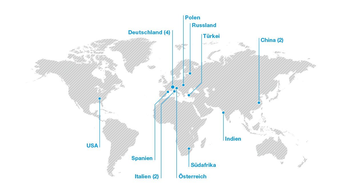 Standorte weltweit Produktion