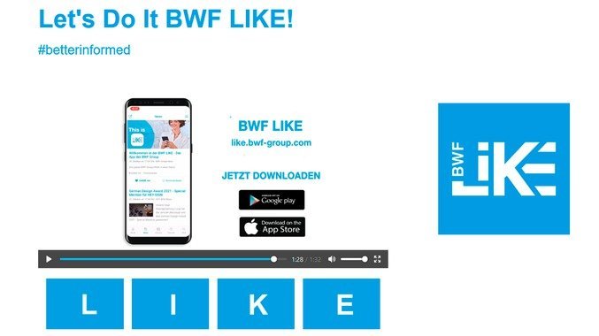 BWF Like app video