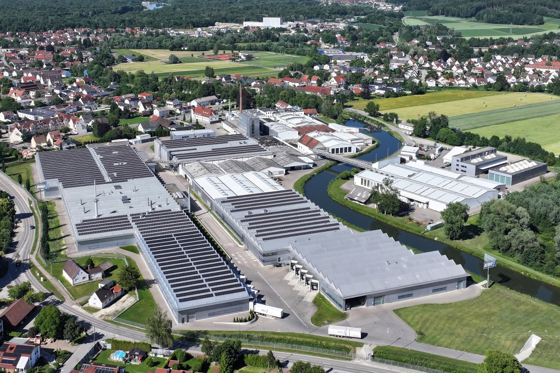 Aerial view HEY-SIGN by BWF Group in Offingen, Germany