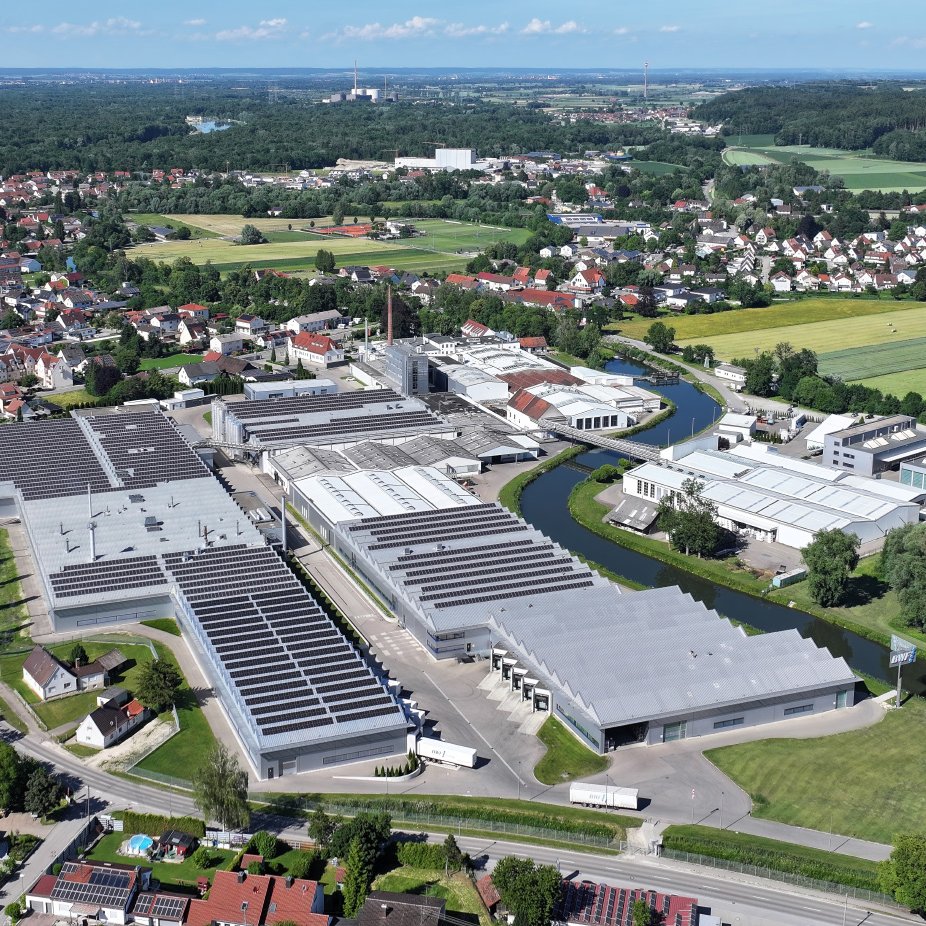 Aerial view BWF Group headquarters Germany