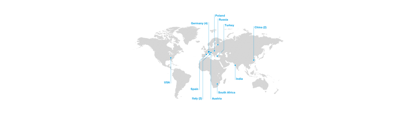 BWF Group 16 locations worldwide