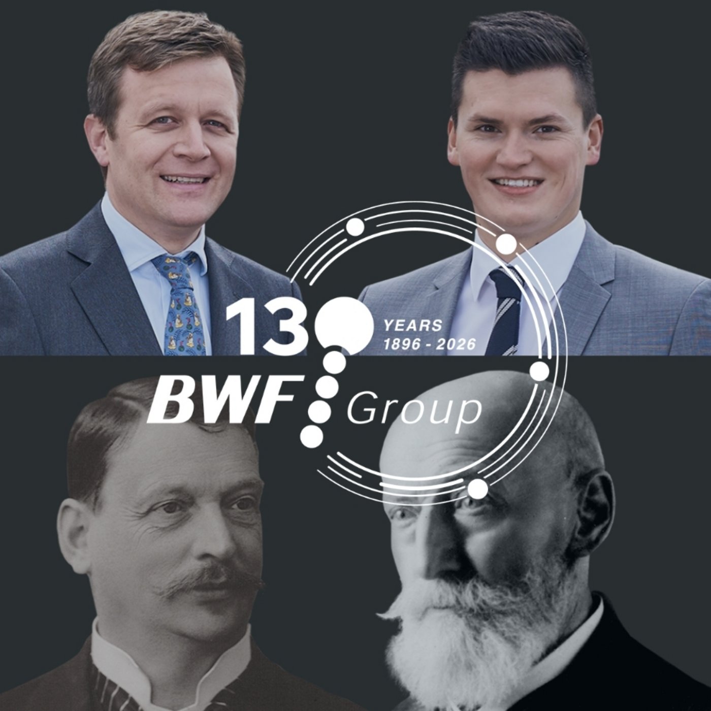 130 Jahre BWF Group die erste und derzeitige Geschäftsleitung