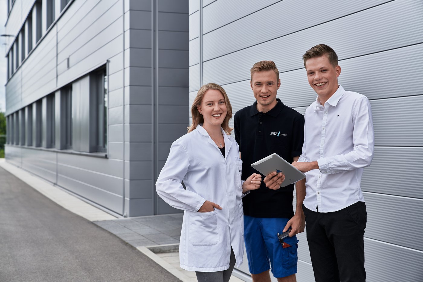 3 junge Auszubildende bei der BWF Group
